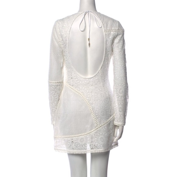 NWOT Zimmermann Anais Lace Mini Back Cut-out Dress in Ivory, Size 1 - Picture 4 of 11